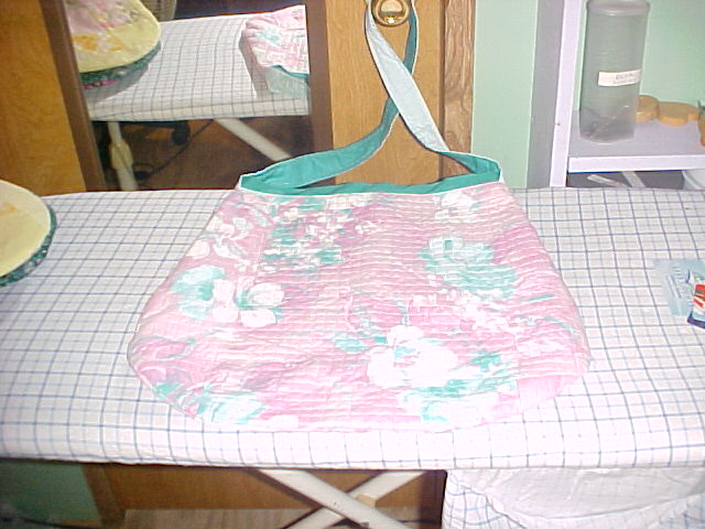 Pink sling tote